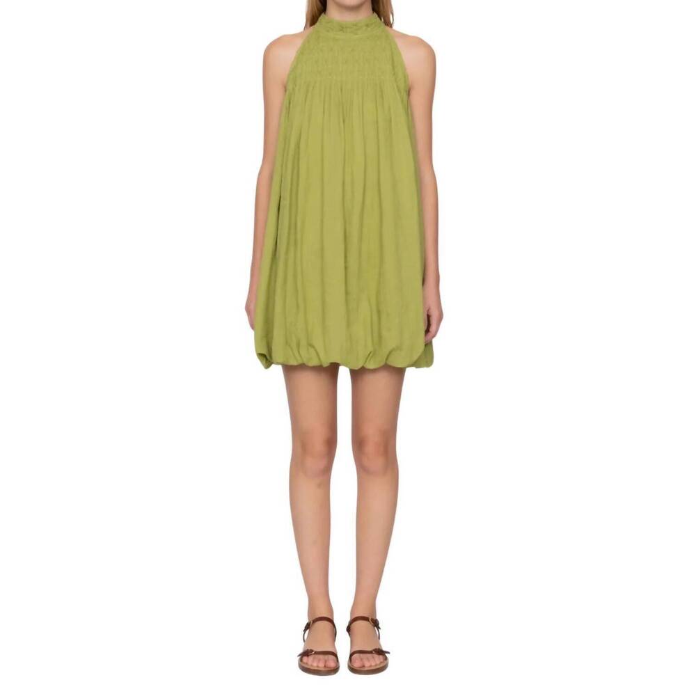 NEW SEA violet mini dress in green